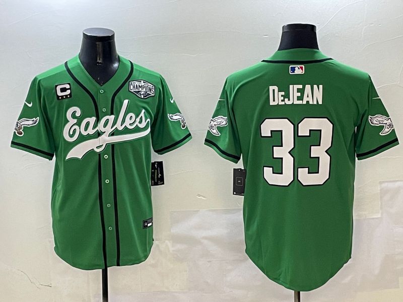 Men Philadelphia Eagles 33 Dejean Green three generations Jointly Name 2025 Nike Limited NFL Jersey style 9